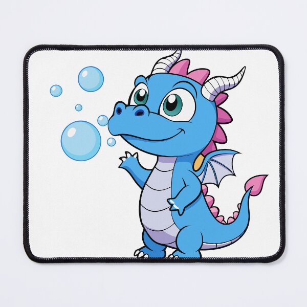 Item preview, Fluffy Dragon Blowing Bubbles designed and sold by omerfdln34.