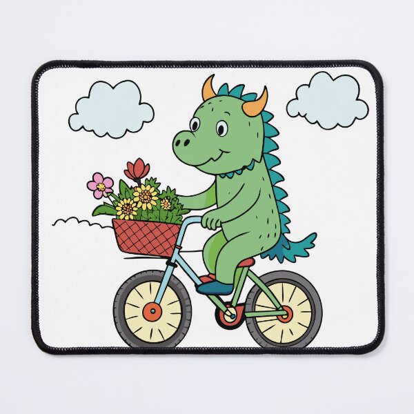 Item preview, Fluffy Dragon Riding a Bicycle designed and sold by omerfdln34.