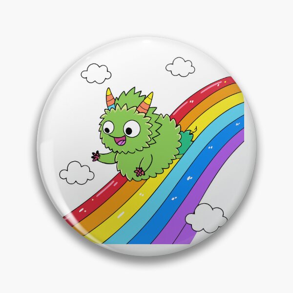 Item preview, Fluffy Dragon Sliding Down a Vibrant Rainbow designed and sold by omerfdln34.