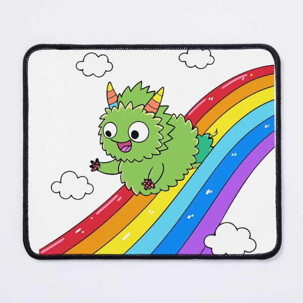 Item preview, Fluffy Dragon Sliding Down a Vibrant Rainbow designed and sold by omerfdln34.
