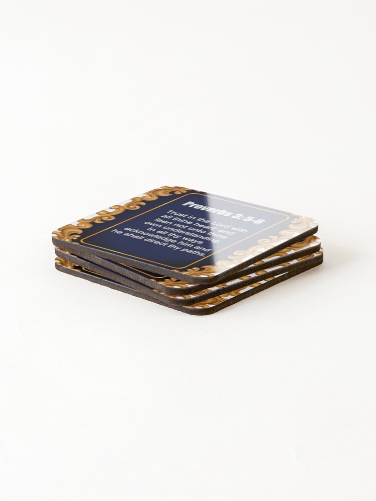 Thumbnail 4 of 5, Coasters (Set of 4), Divine Direction Through Faith designed and sold by RhonDesign.