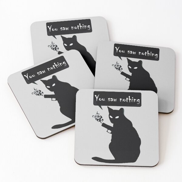 Item preview, cat gun shot - "You saw nothing" designed and sold by LoFi-OG.