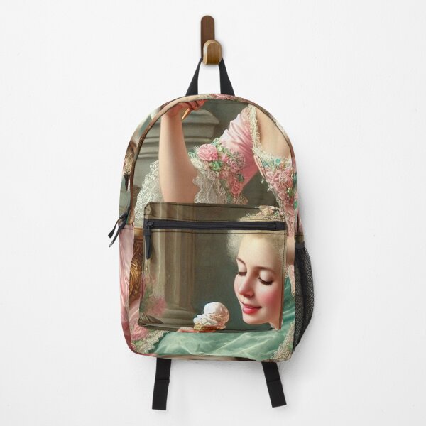 Item preview, Rococo Lady with Cat and Modern Ice Cream Delight designed and sold by DeenaDee.