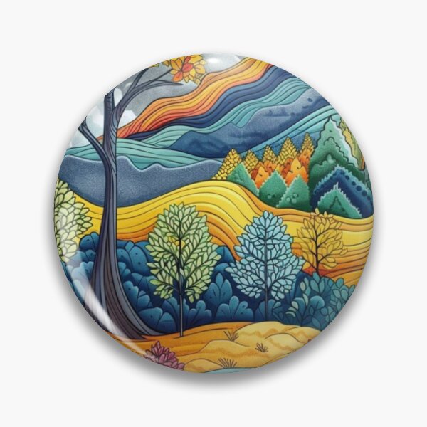 Item preview, Rolling hills scene designed and sold by PaperieJennifer.