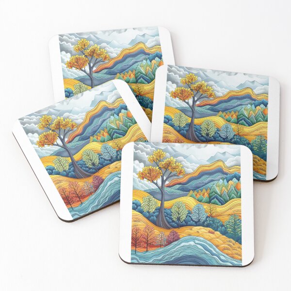 Item preview, Rolling hills scene designed and sold by PaperieJennifer.