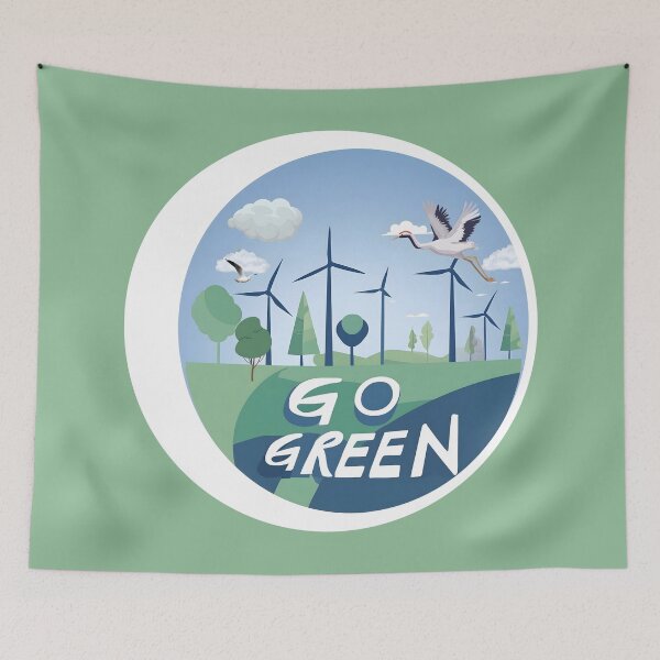 Item preview, Go Green - Eco-Friendly Nature Artwork designed and sold by AdelkoDesigns.