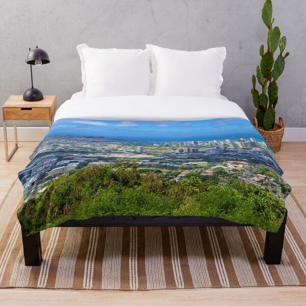 Item preview, Diamond Head y el centro de Honolulu en la isla de Oahu Hawaii designed and sold by BeWitchingMom.