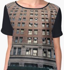 Tower block, High-rise building, Happiness, Building, Skyscraper, New York, Manhattan, Street, Pedestrians, Cars, Towers, morning, trees, subway, station, Spring, flowers, Brooklyn Chiffon Top