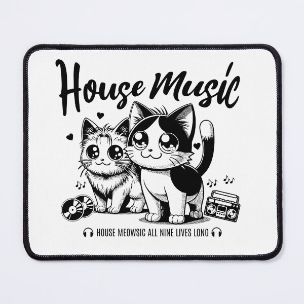 Item preview, HOUSE MUSIC  - 2 cool Cats (black)  designed and sold by Discothreadz.