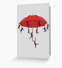 Umbrella Mayhem Greeting Card