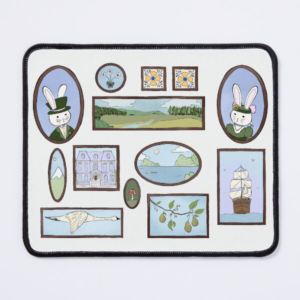 Item preview, Bunny Portrait Gallery Wall designed and sold by MollyMaeks.