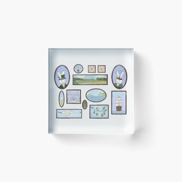 Item preview, Bunny Portrait Gallery Wall designed and sold by MollyMaeks.