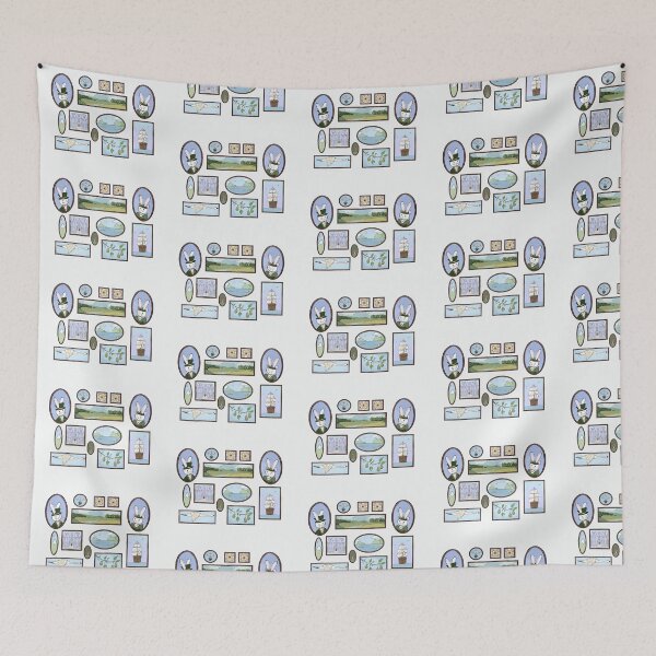 Item preview, Bunny Portrait Gallery Wall designed and sold by MollyMaeks.