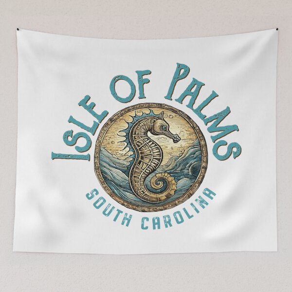 Item preview, Isle of Palms South Carolina Vintage Seahorse Design designed and sold by Futurebeachbum.