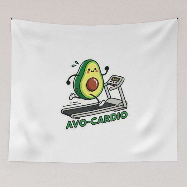 Item preview, Avo-Cardio: Avocado Fitness Fun designed and sold by ArtistryTouch.