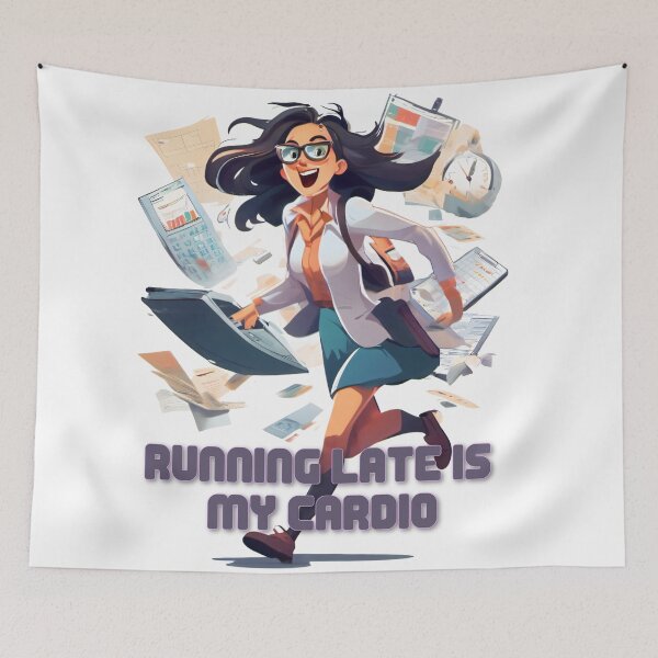 Item preview, Running Late Is My Cardio - Girl designed and sold by LKozerski.