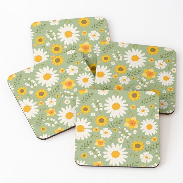 Item preview, Boho Daisies and Sunflowers Pattern designed and sold by LMStudioDesigns.