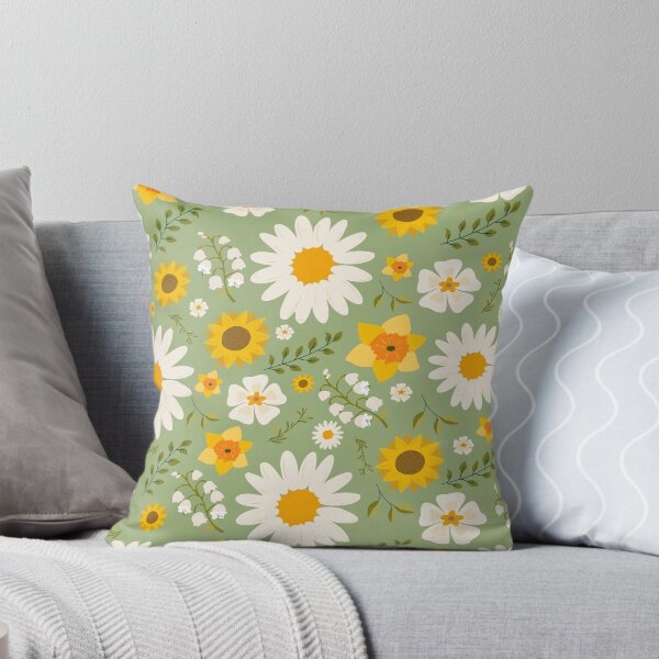 Aperçu de l'œuvre Modèle de marguerites et de tournesols Boho créée et vendue par LMStudioDesigns.