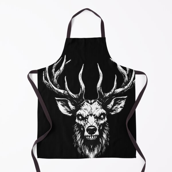 Item preview, Dark Art Deer Stag Beast Big Horn Animal Skull Horror Vintage Tattoo designed and sold by MORSPECTIVE.