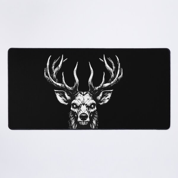 Item preview, Dark Art Deer Stag Beast Big Horn Animal Skull Horror Vintage Tattoo designed and sold by MORSPECTIVE.