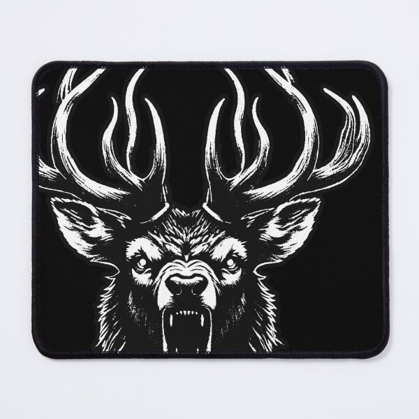 Item preview, Dark Art Deer Stag Beast Big Horn Animal Skull Horror Vintage Tattoo designed and sold by MORSPECTIVE.