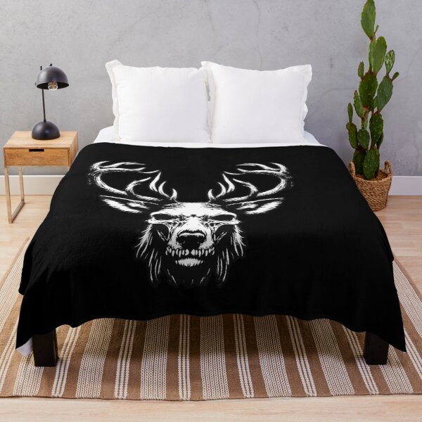 Item preview, Dark Art Deer Stag Beast Big Horn Animal Skull Horror Vintage Tattoo designed and sold by MORSPECTIVE.