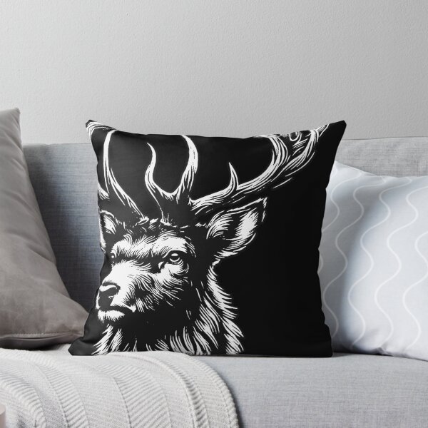 Item preview, Dark Art Deer Stag Beast Big Horn Animal Skull Horror Vintage Tattoo designed and sold by MORSPECTIVE.