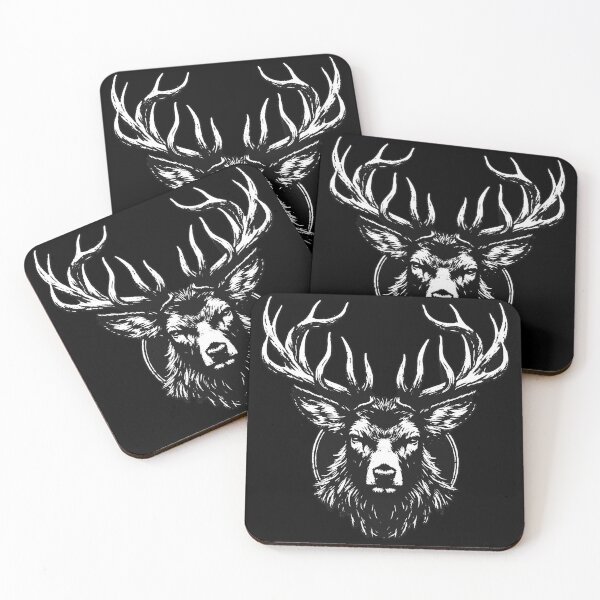 Item preview, Dark Art Deer Stag Beast Big Horn Animal Skull Horror Vintage Tattoo designed and sold by MORSPECTIVE.