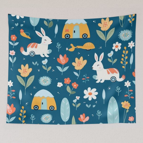 Item preview, vector art in the style of Matisse poster, johanna basford , calming colours designed and sold by Nanthikan.