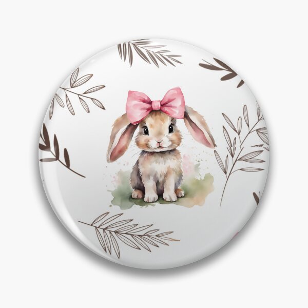 Item preview, Cute and Pink - Bowed Bunny Pattern designed and sold by Abbybub.