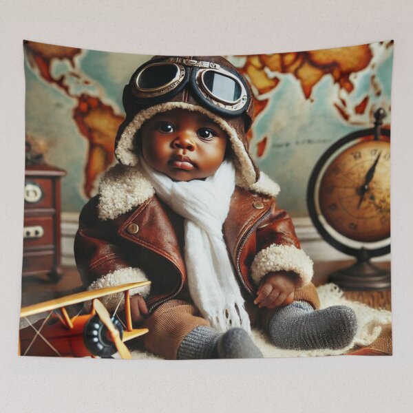 Item preview, Vintage Aviator Baby designed and sold by ArtemisDesignAI.