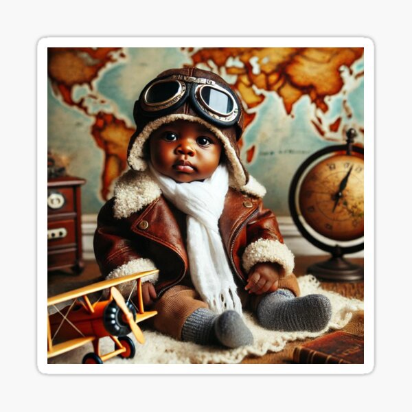 Item preview, Vintage Aviator Baby designed and sold by ArtemisDesignAI.