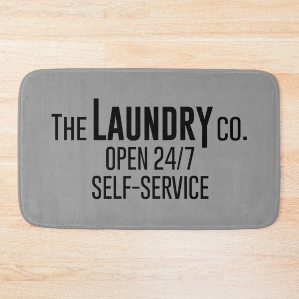 Item preview, The Laundry Co. Open 24/7 Self-Service for Laundry Room Decor Signage designed and sold by Ching Teoh.