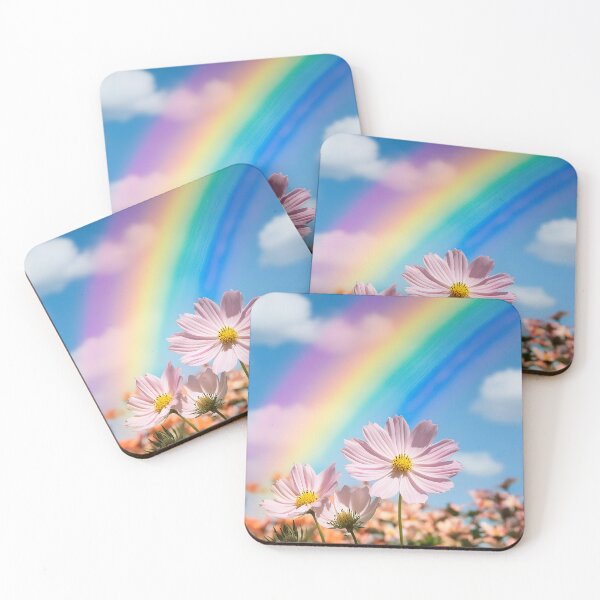 Item preview, Flower meadow with rainbow designed and sold by PixelParadies.