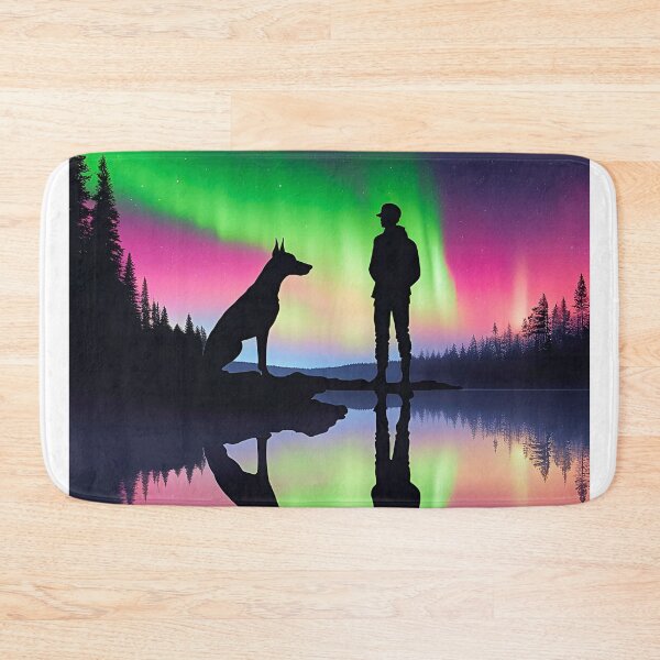 Artikelvorschau, Northern Lights Dobermann und menschlicher Begleiter entworfen und verkauft von Fredster1966.