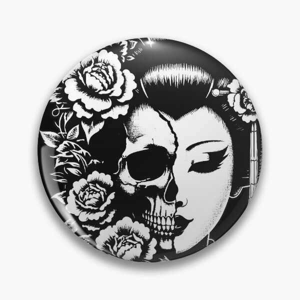 Item preview, Dark Art Geisha Japanese Oriental Skull Art Tattoo Grunge designed and sold by MORSPECTIVE.