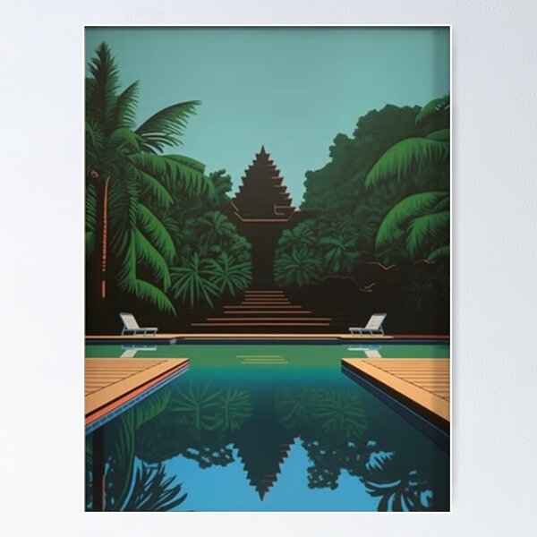 Minimalist Synthwave Hiroshi Nagai Poster