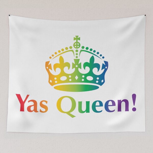 Item preview, Yas Queen! Slogan, with a crown above it. designed and sold by Foundry88.