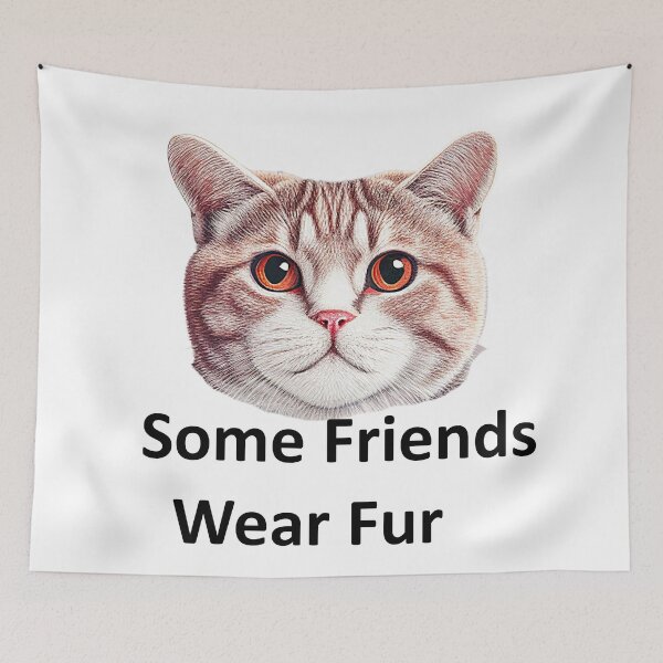 Item preview, Some Friends Wear Fur designed and sold by craftybegonia.