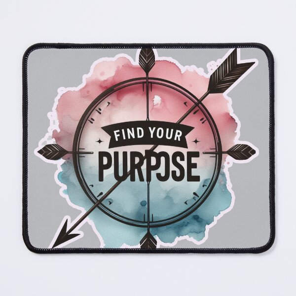 Item preview, Find Your PurPose Quote Archery Target Pink Blue Arrow designed and sold by Nanthanon.