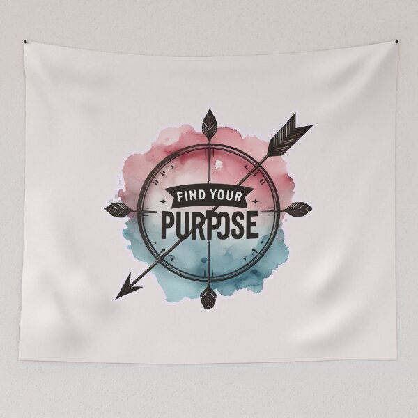 Item preview, Find Your PurPose Quote Archery Target  Pink Blue Arrow  designed and sold by Nanthanon.