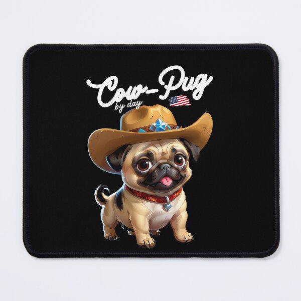 Item preview, Cute Cowboy Pug  designed and sold by ArchVibe.