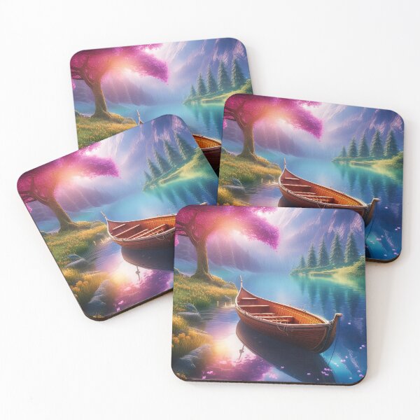 Item preview, Un barco en un lago. designed and sold by PixelParadies.