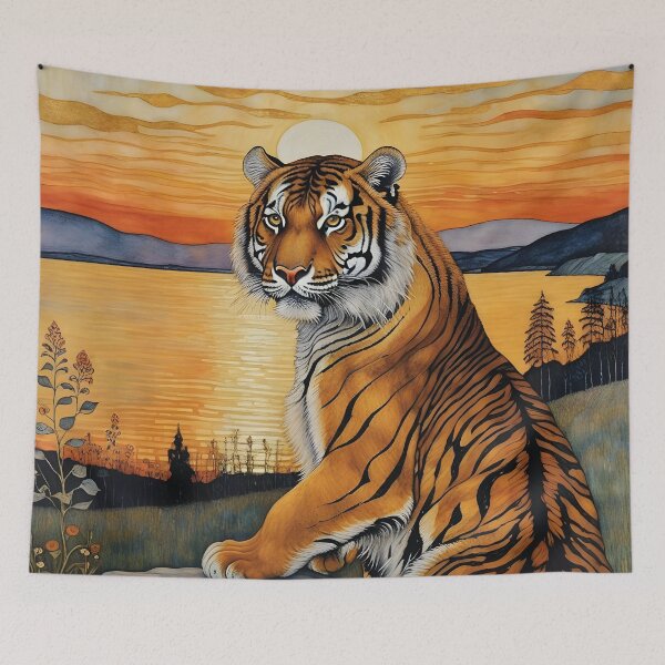 Item preview, mighty tiger at sunset designed and sold by Mauswohn.