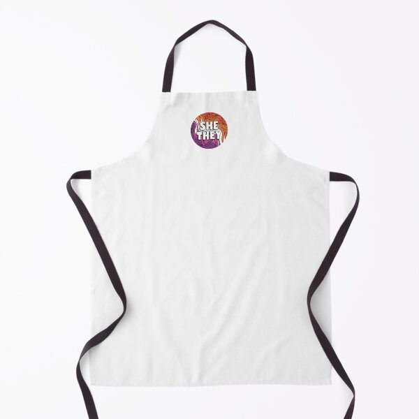Item preview, She/They Pronoun Badge on Lesbian Pride Colours designed and sold by TheCornerOnline.