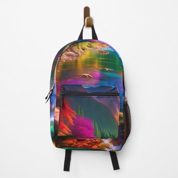 Item preview, A river in a colorful landscape. designed and sold by PixelParadies.