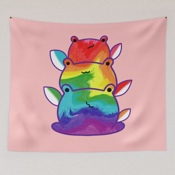 Item preview, Cute gay pride froggy designed and sold by Quacktails.