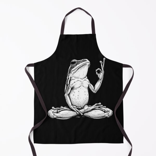 Item preview, Yoga Frog Meditation Black and White designed and sold by DivineMovement.