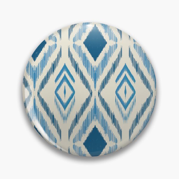 Item preview, Blue and beige ikat pattern designed and sold by Opart Srinok.