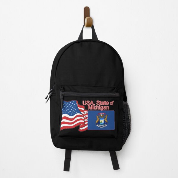 Item preview, flag American and State of Michigan flag together designed and sold by orthodox-icon.